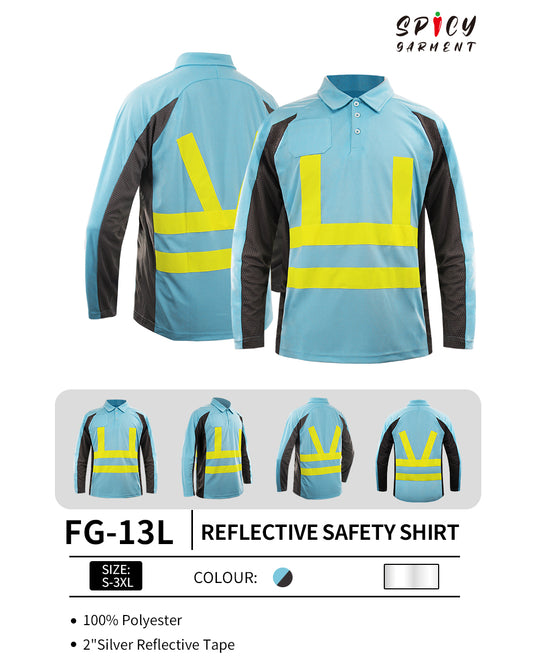 反光長袖POLO FG-17L